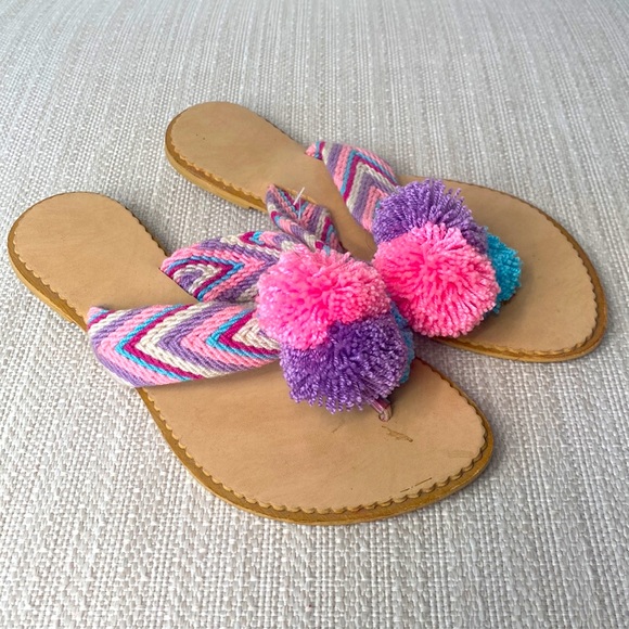 Wayuu Tribe Other - Pom Pom Sandals Flip Flops